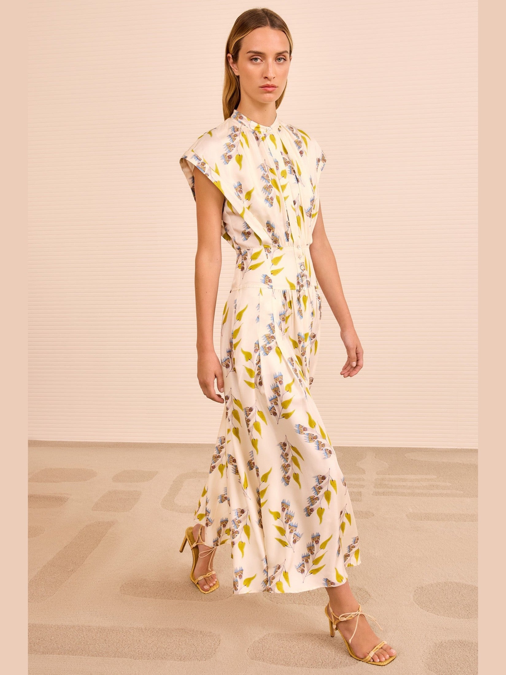 Lausanne Button Up Dress - Infinite Flower