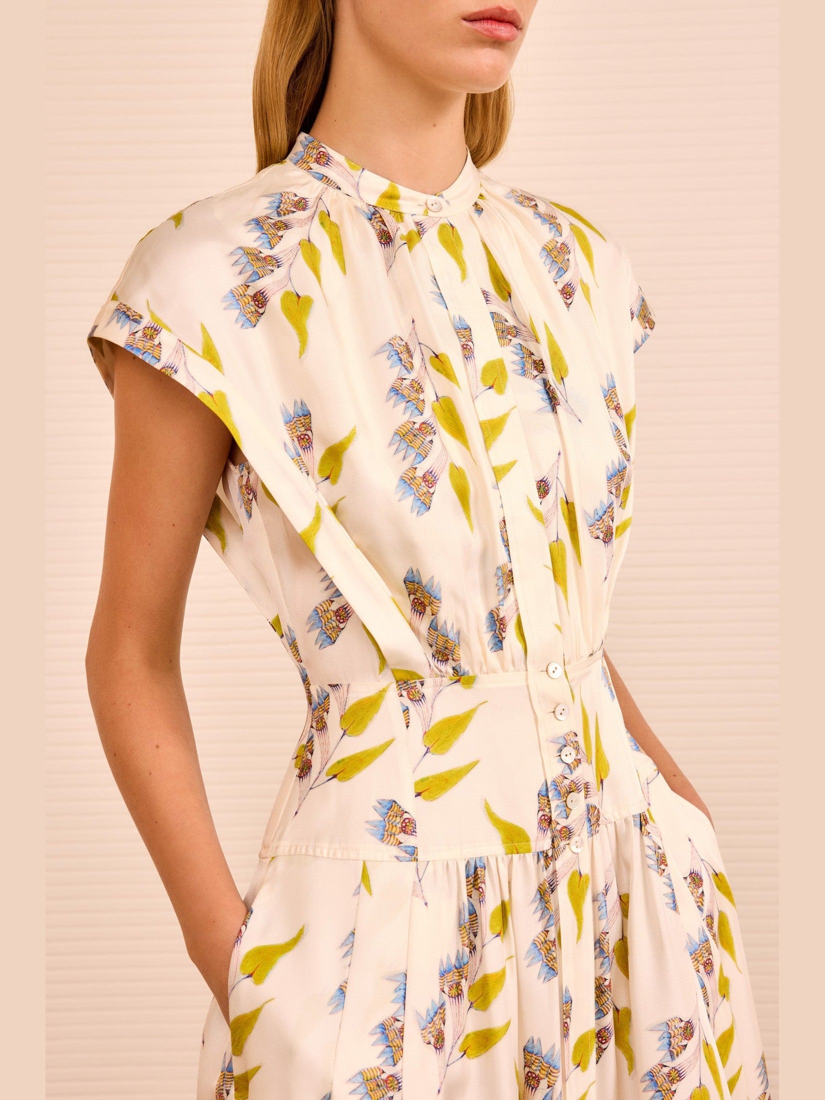 Lausanne Button Up Dress - Infinite Flower