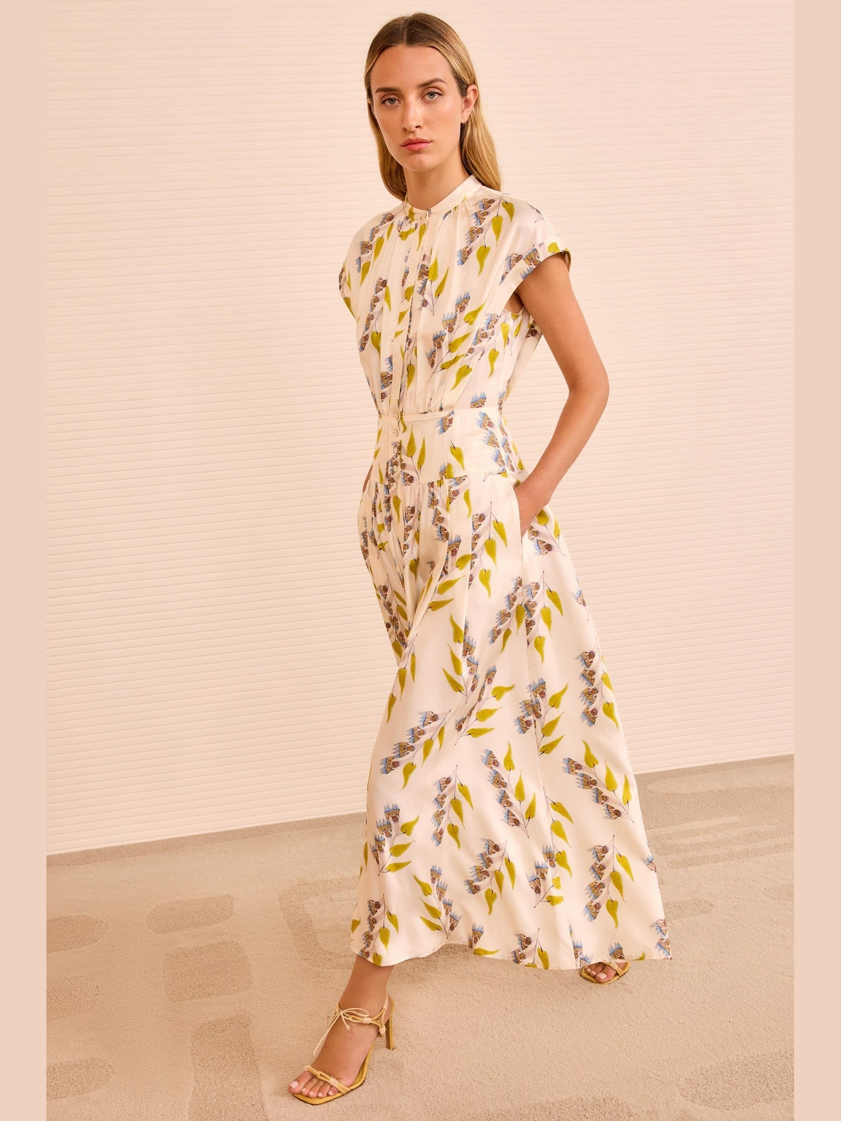 Lausanne Button Up Dress - Infinite Flower