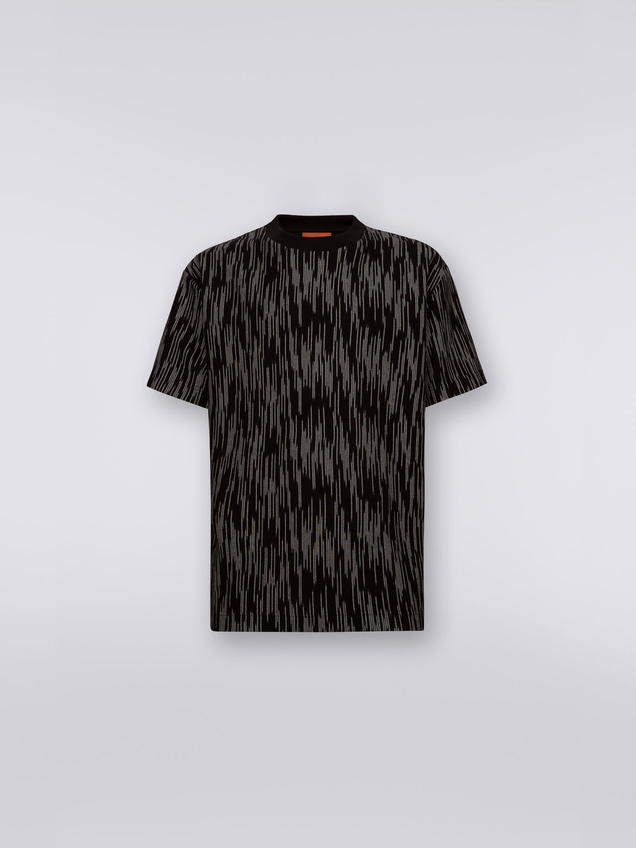 Slub cotton and viscose T-shirt