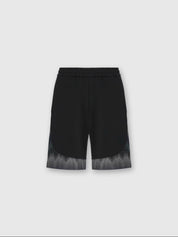 FLEECE SHORTS WITH ZIGZAG INSERT