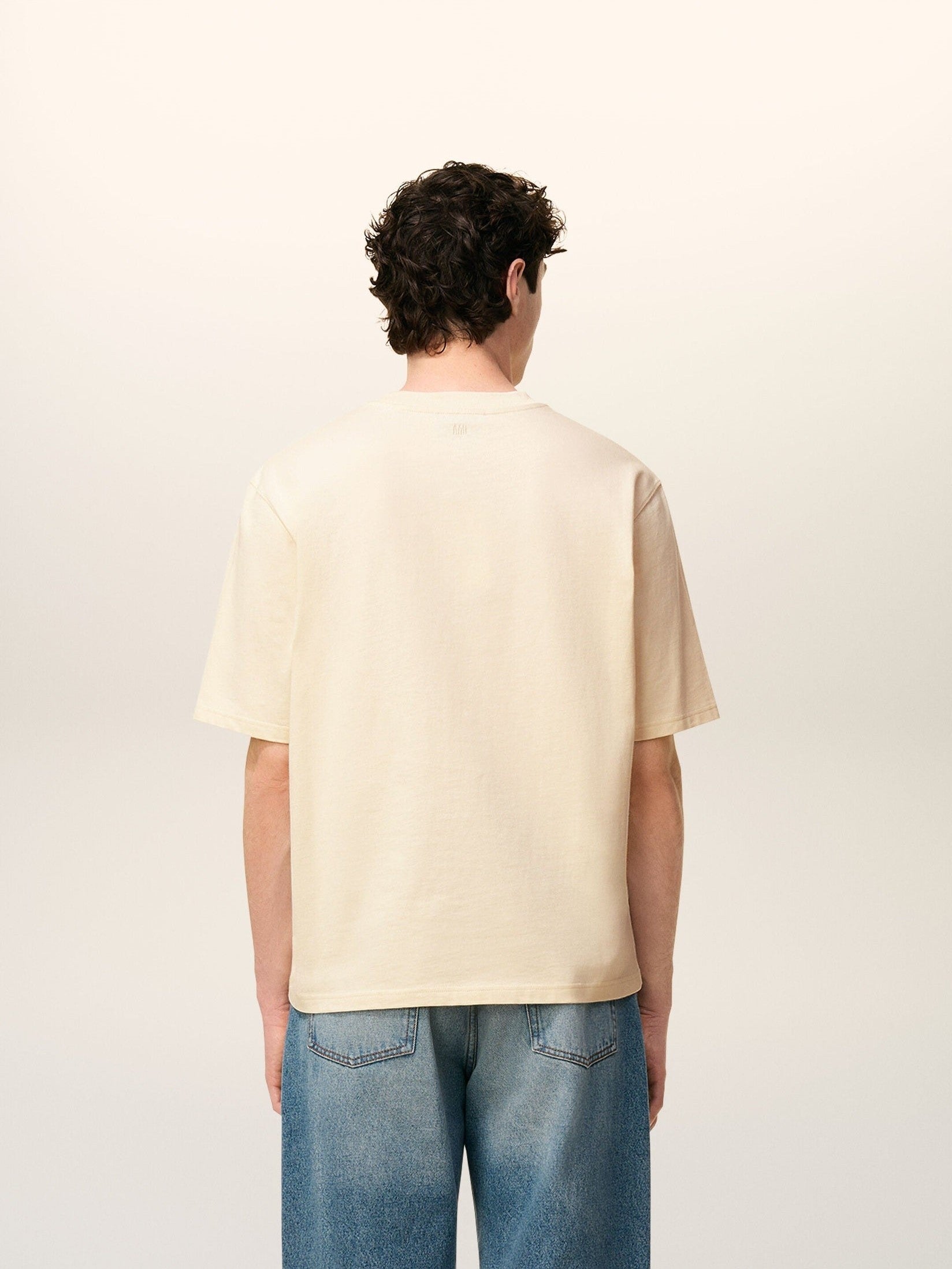 Tshirt with tonal embossed ami de coeur