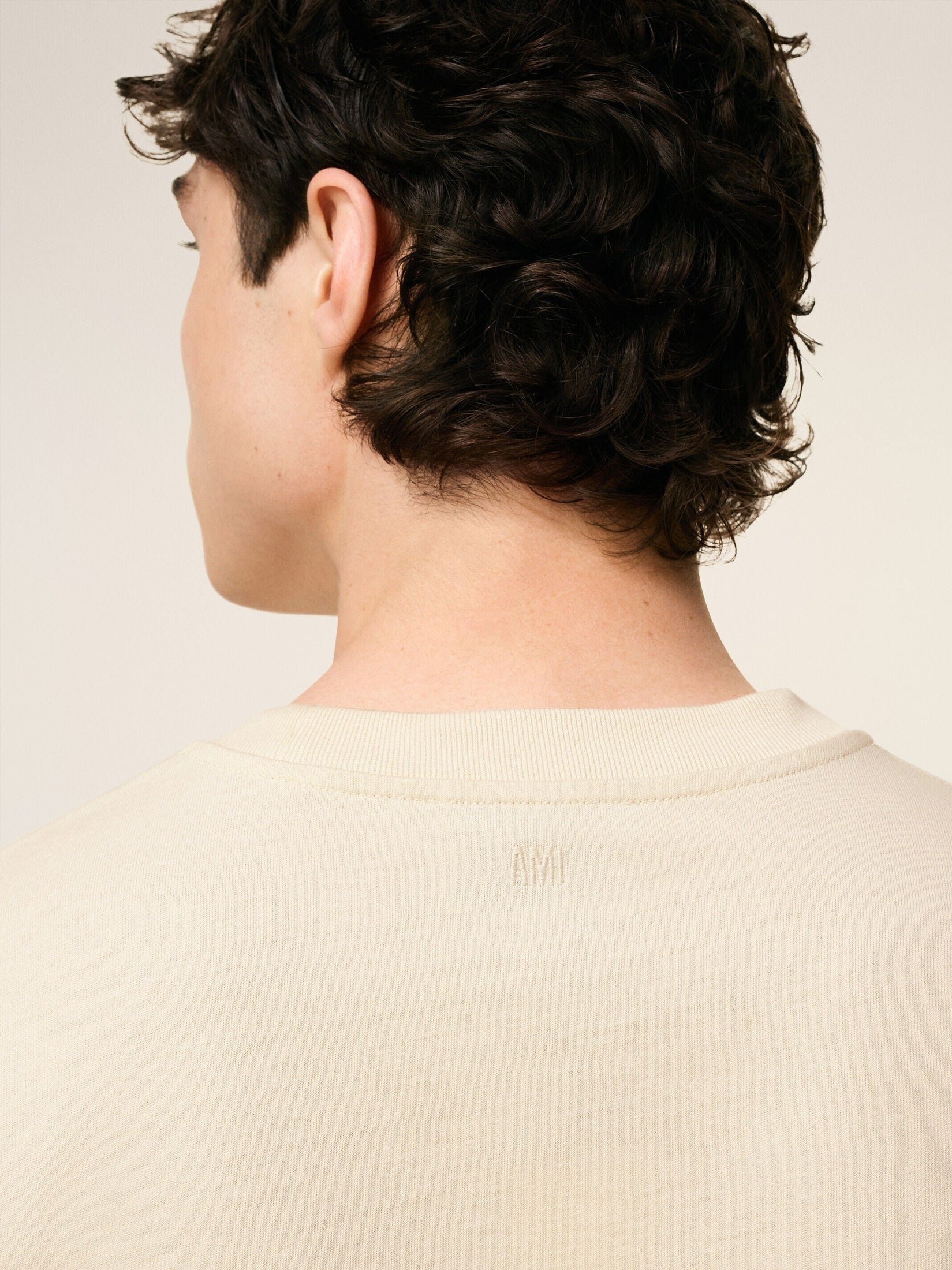 Tshirt with tonal embossed ami de coeur