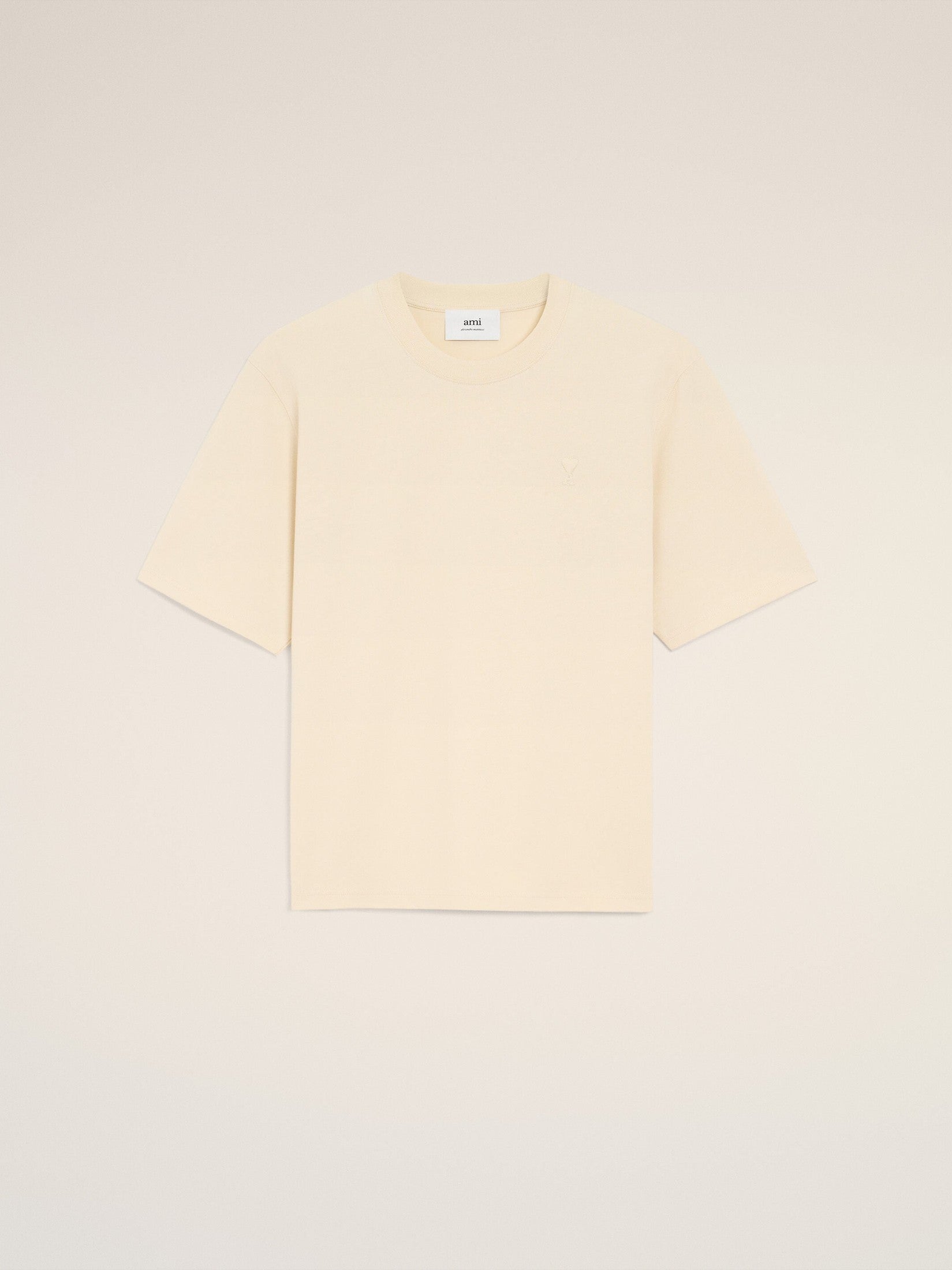 Tshirt with tonal embossed ami de coeur