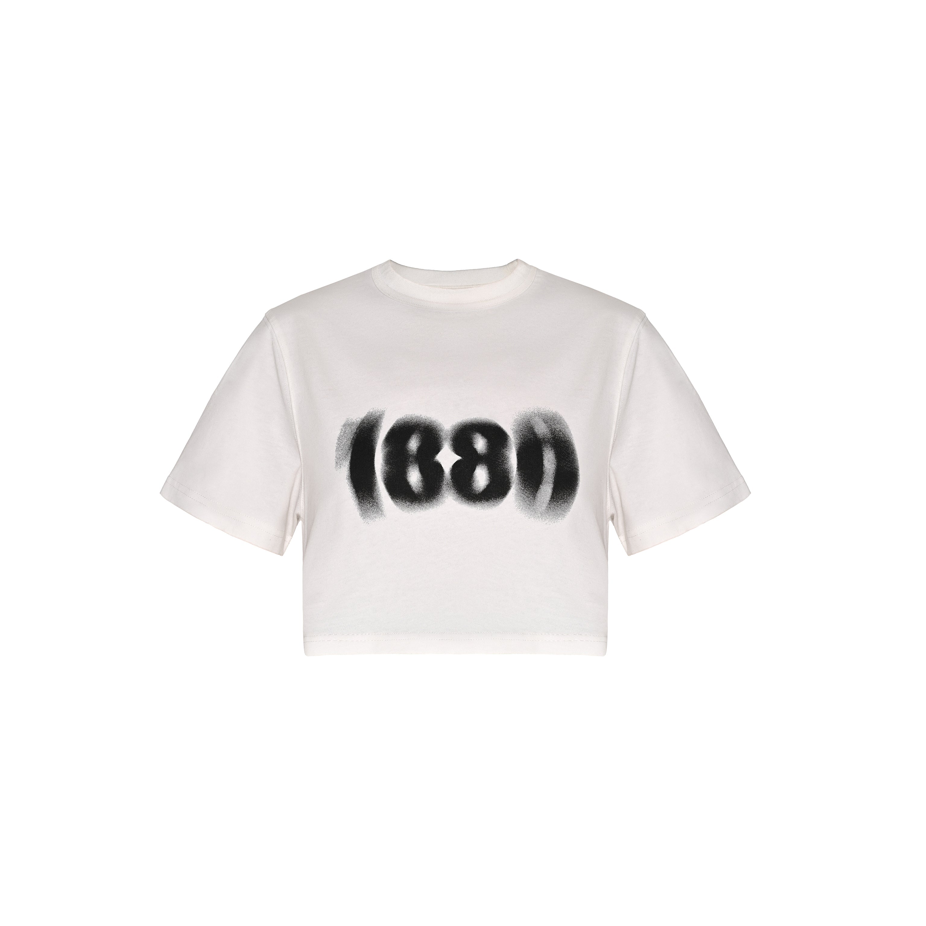 BLURED 1886 CROPPED TEE - WHITE