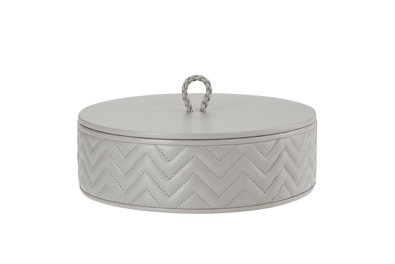 Riviere Jana Herringbone Round Box Large