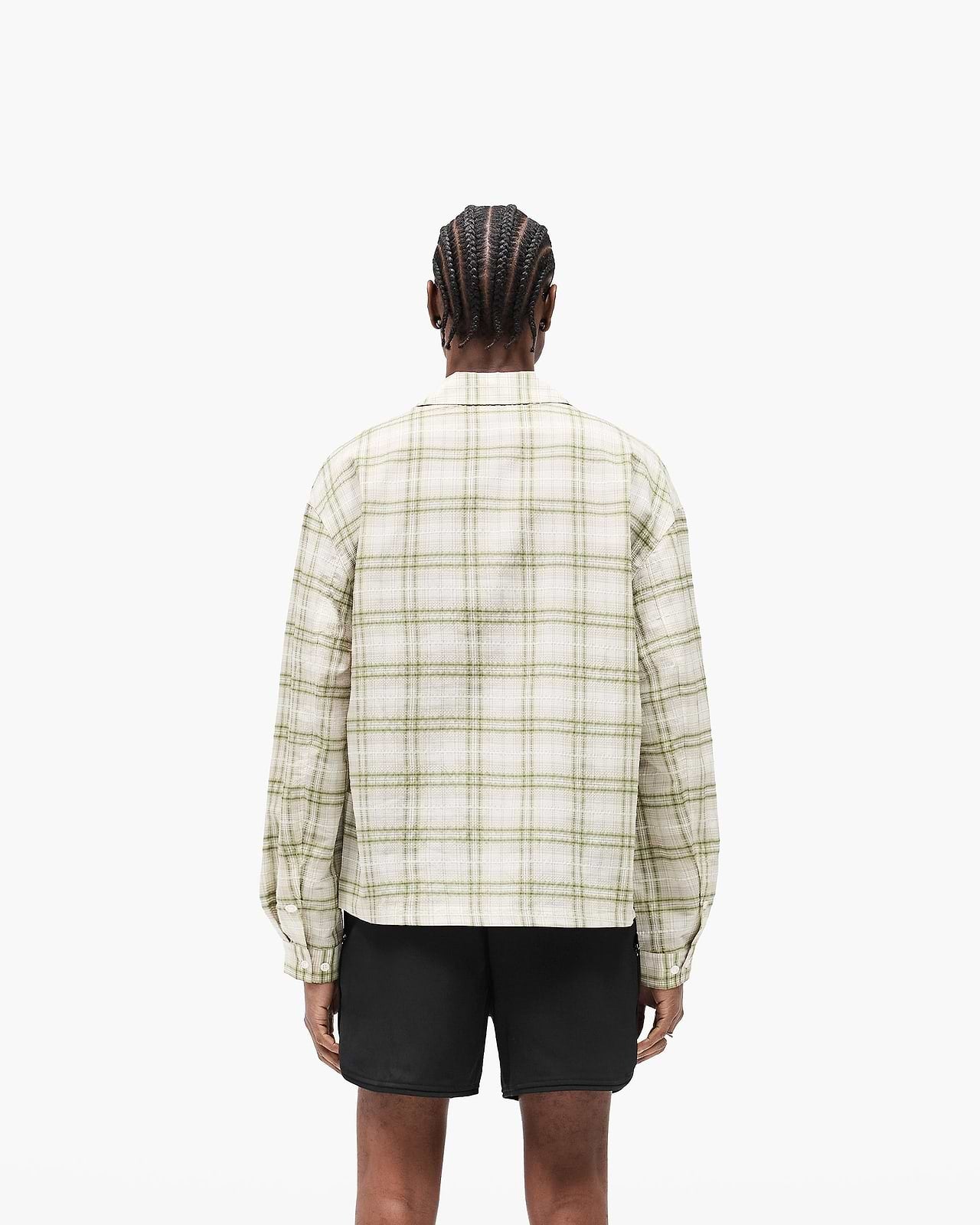 Sheer Long Sleeve Flannel Shirt