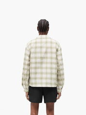 Sheer long sleeve flannel shirt