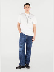 T-shirt with mirror snake monogram