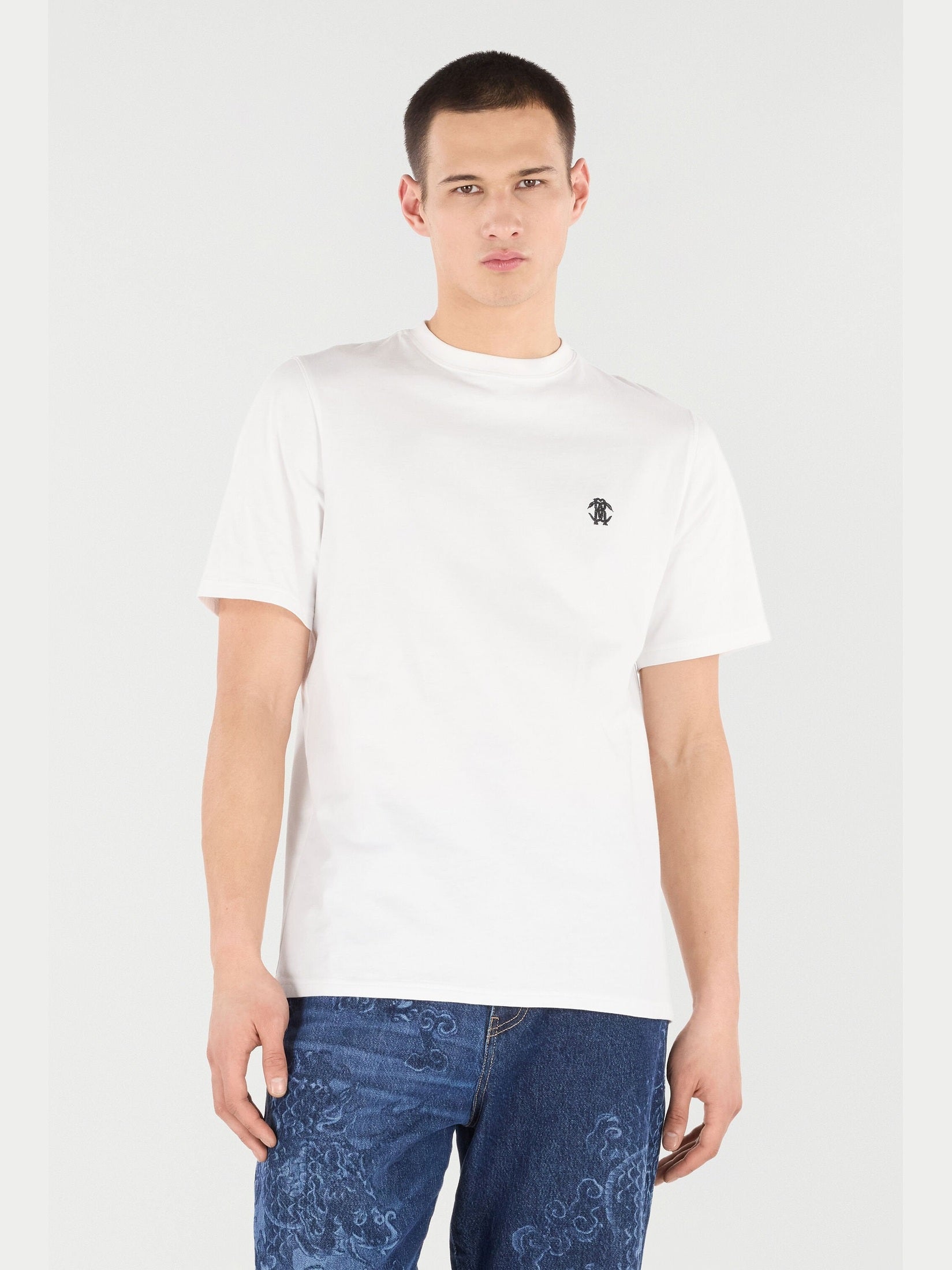 T-shirt with mirror snake monogram