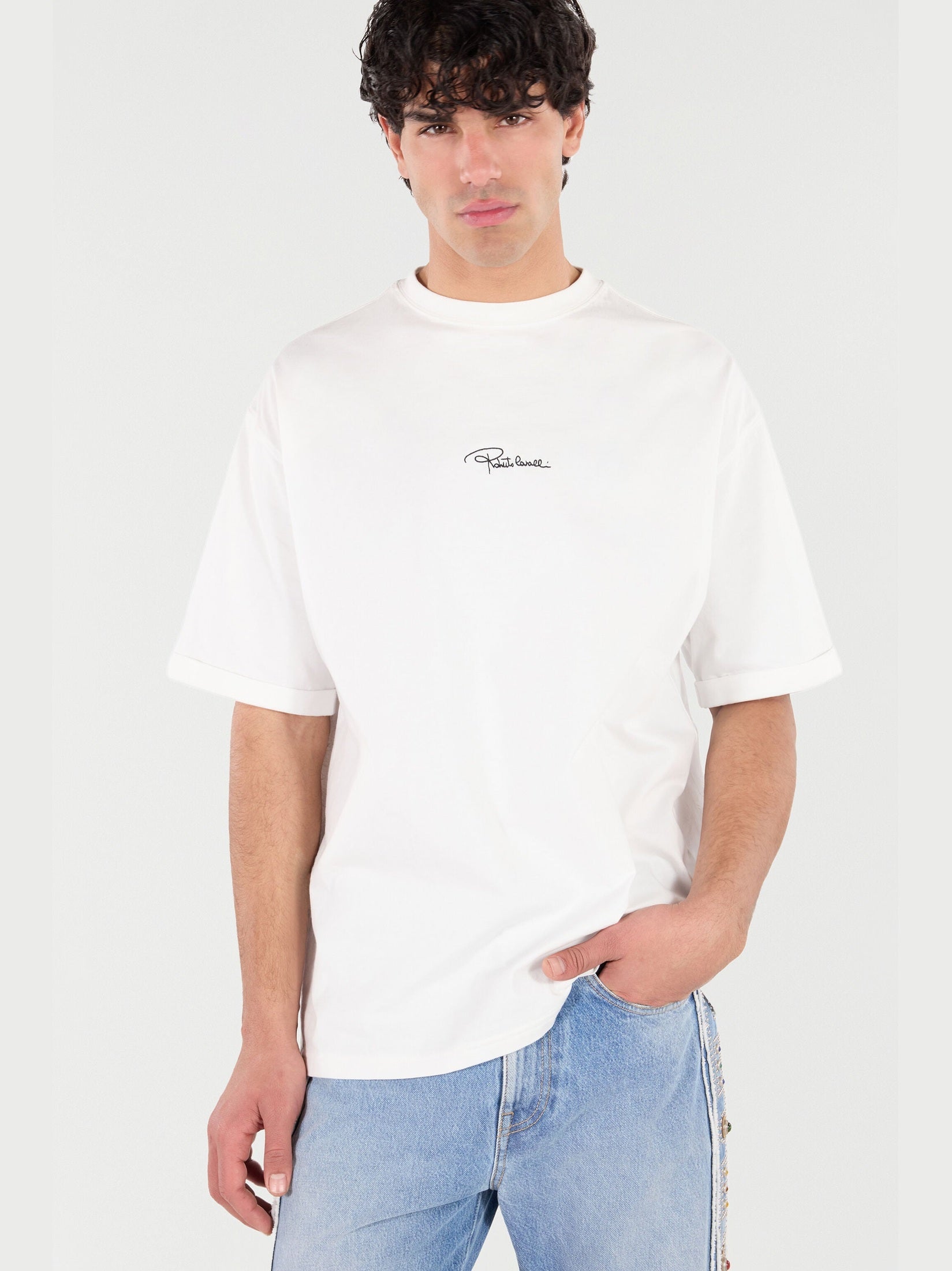 Embroidered logo cotton t-shirt