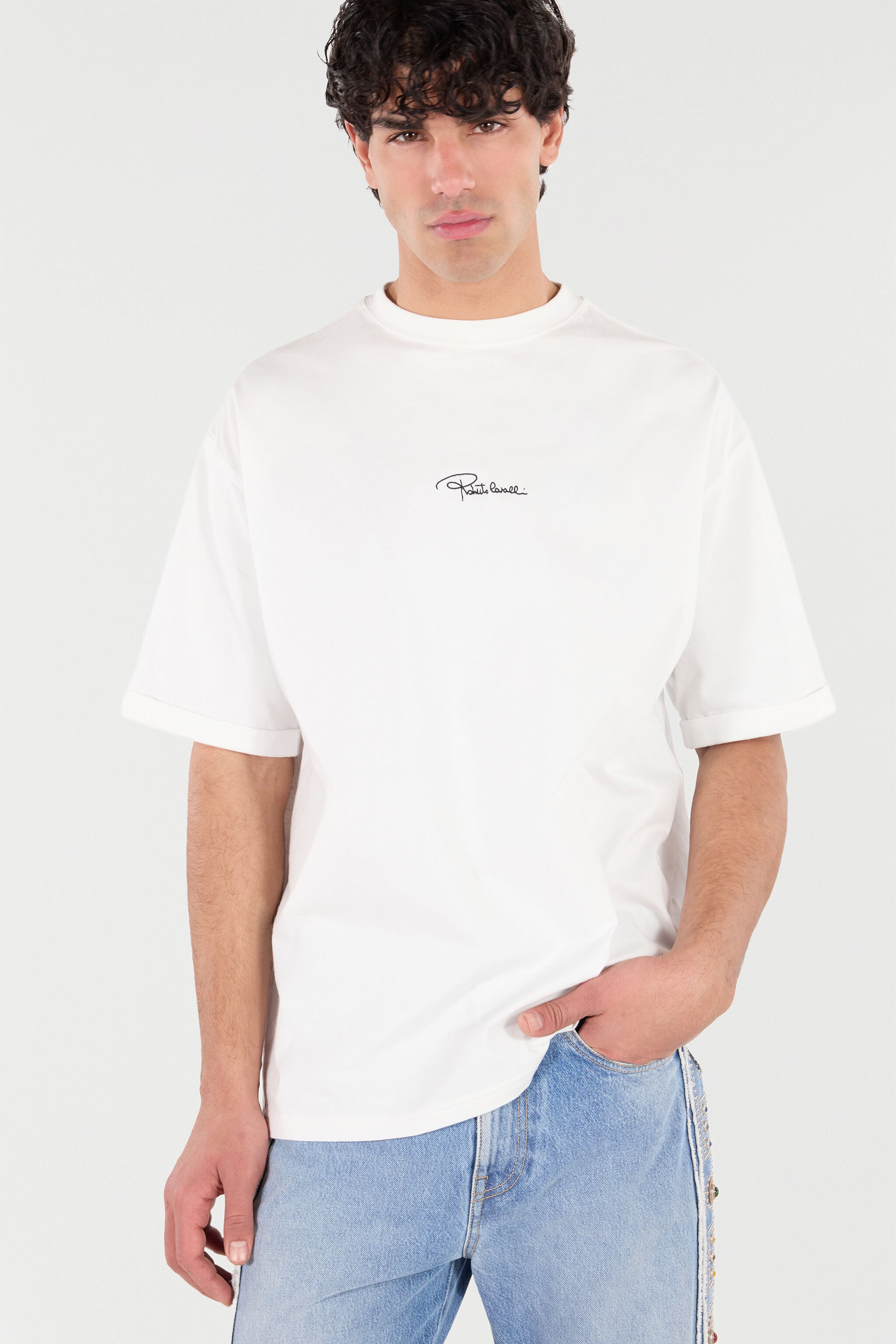 EMBROIDERED LOGO COTTON T-SHIRT