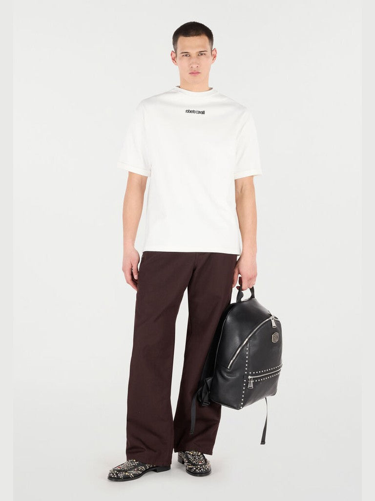 T-shirt with embroidered logo
