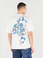 Cotton t-shirt with dragon and logo