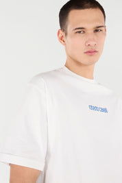 COTTON T-SHIRT WITH DRAGON AND LOGO