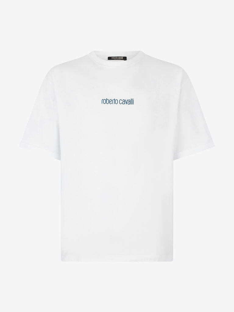 Cotton t-shirt with dragon and logo