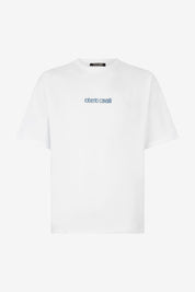 COTTON T-SHIRT WITH DRAGON AND LOGO