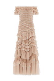 Wild rose off-shoulder gown