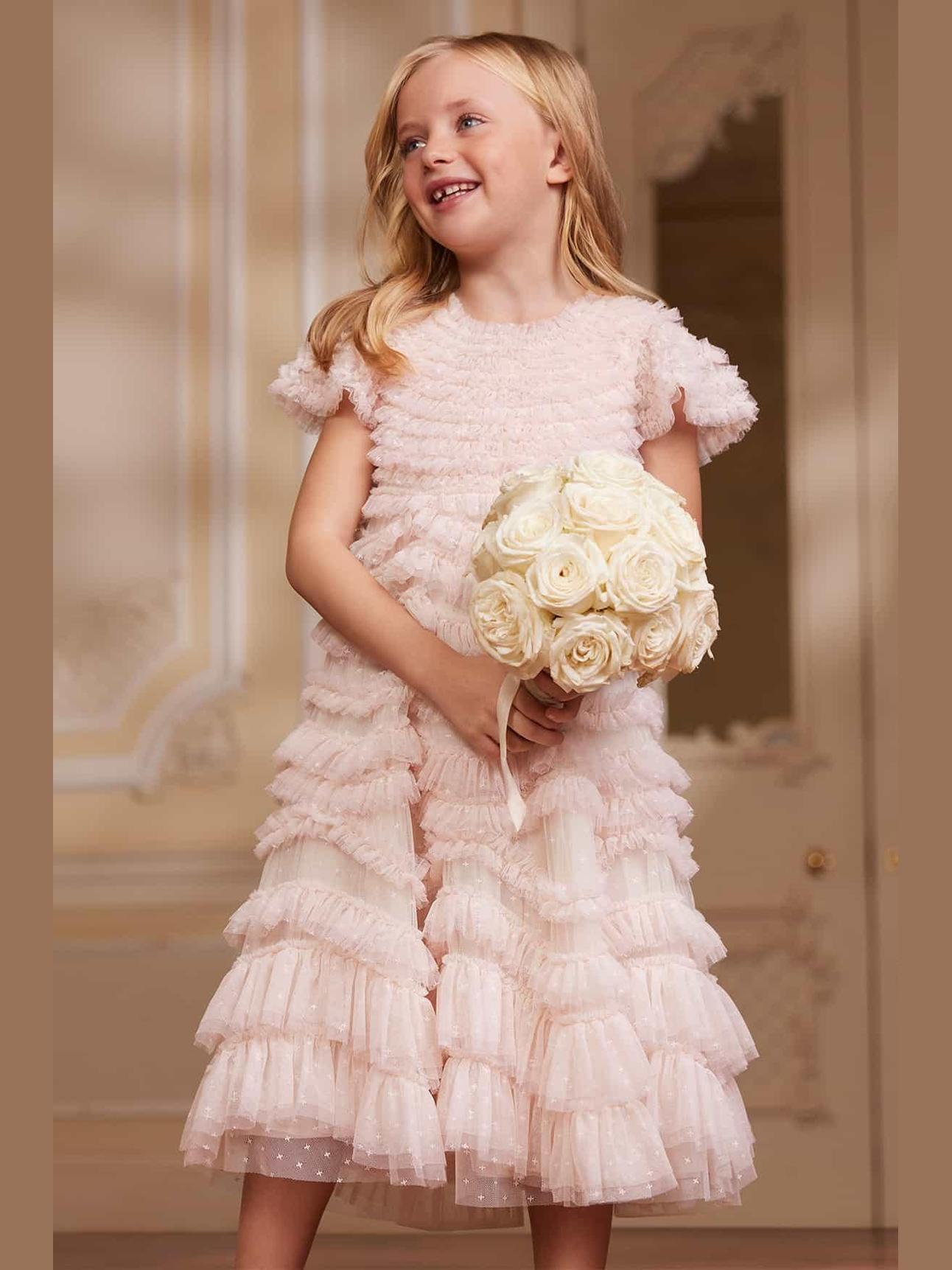 WILD ROSE RUFFLE KIDS DRESS فستان 