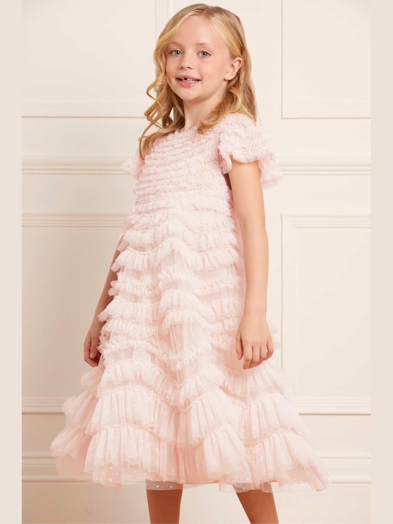 WILD ROSE RUFFLE KIDS DRESS فستان 