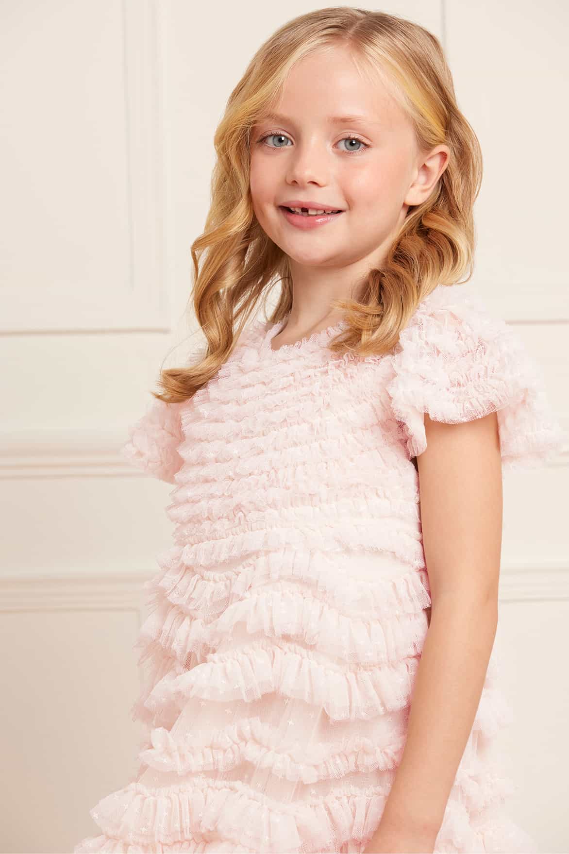 WILD ROSE RUFFLE KIDS DRESS