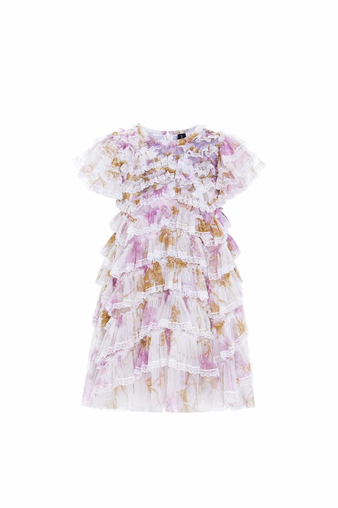 WISTERIA RUFFLE LACE KIDS DRESS