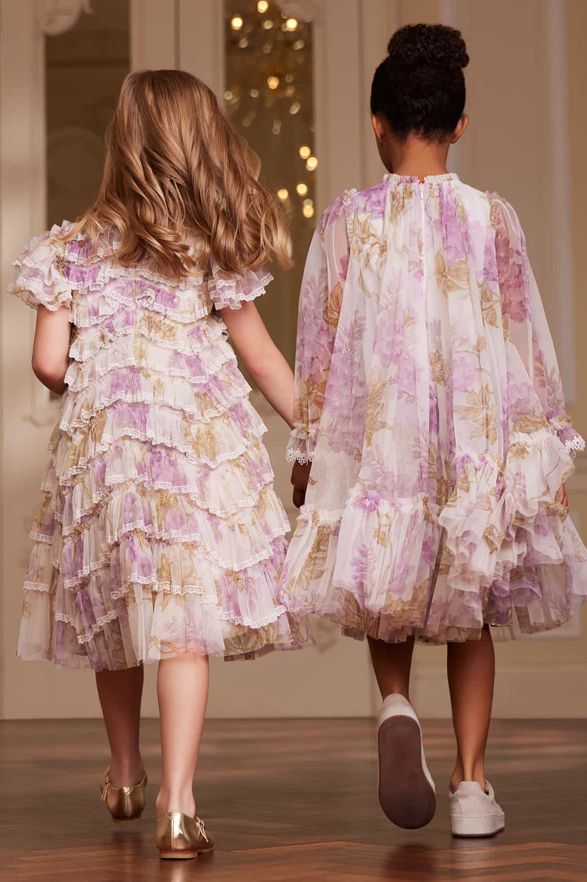 WISTERIA RUFFLE LACE KIDS DRESS