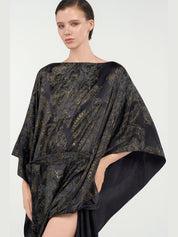 Ornamental black print dress