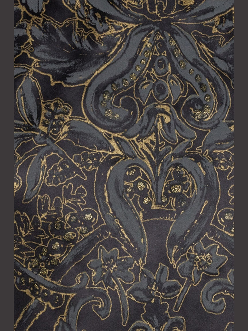Ornamental black print dress