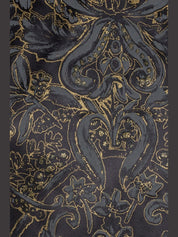 Ornamental black print dress