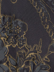 Ornamental black silk kaftan