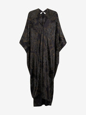 Ornamental black silk kaftan