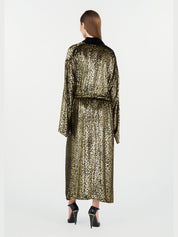 Fil coupé leopard print coat