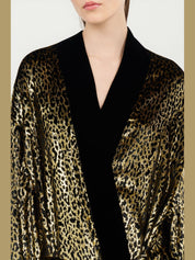 Fil coupé leopard print coat
