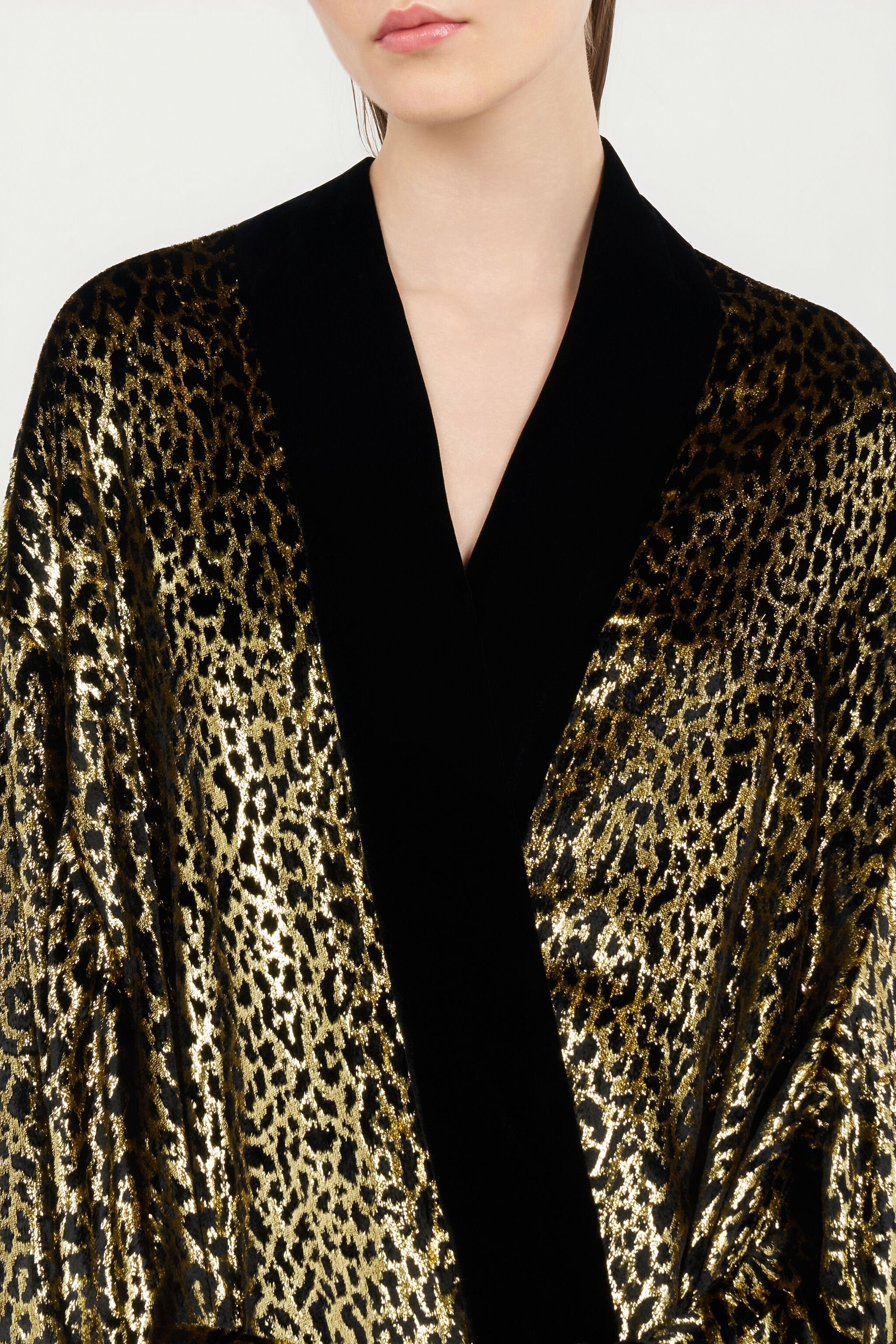 Fil coupé leopard print coat