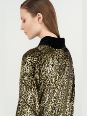 Fil coupé leopard print coat