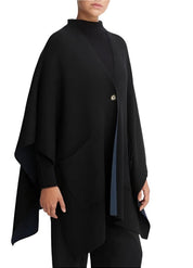 Wool and Cashmere Double-Face Cape