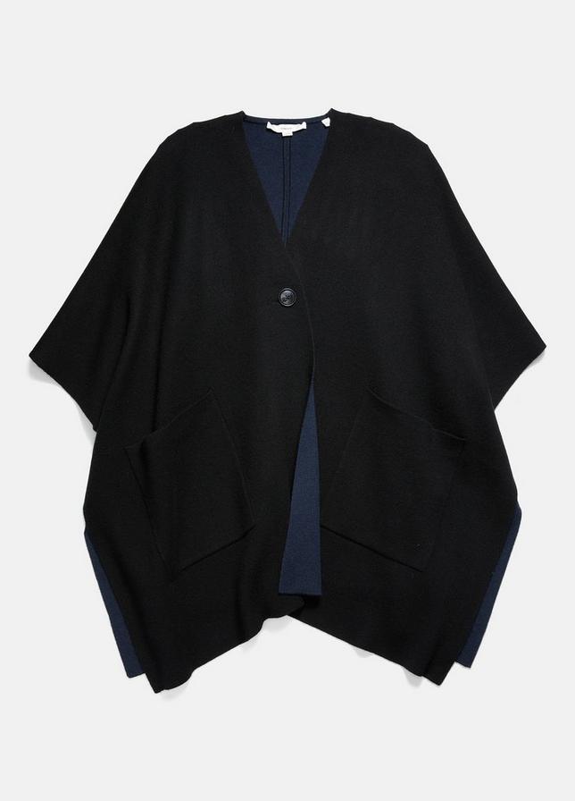 Wool and Cashmere Double-Face Cape