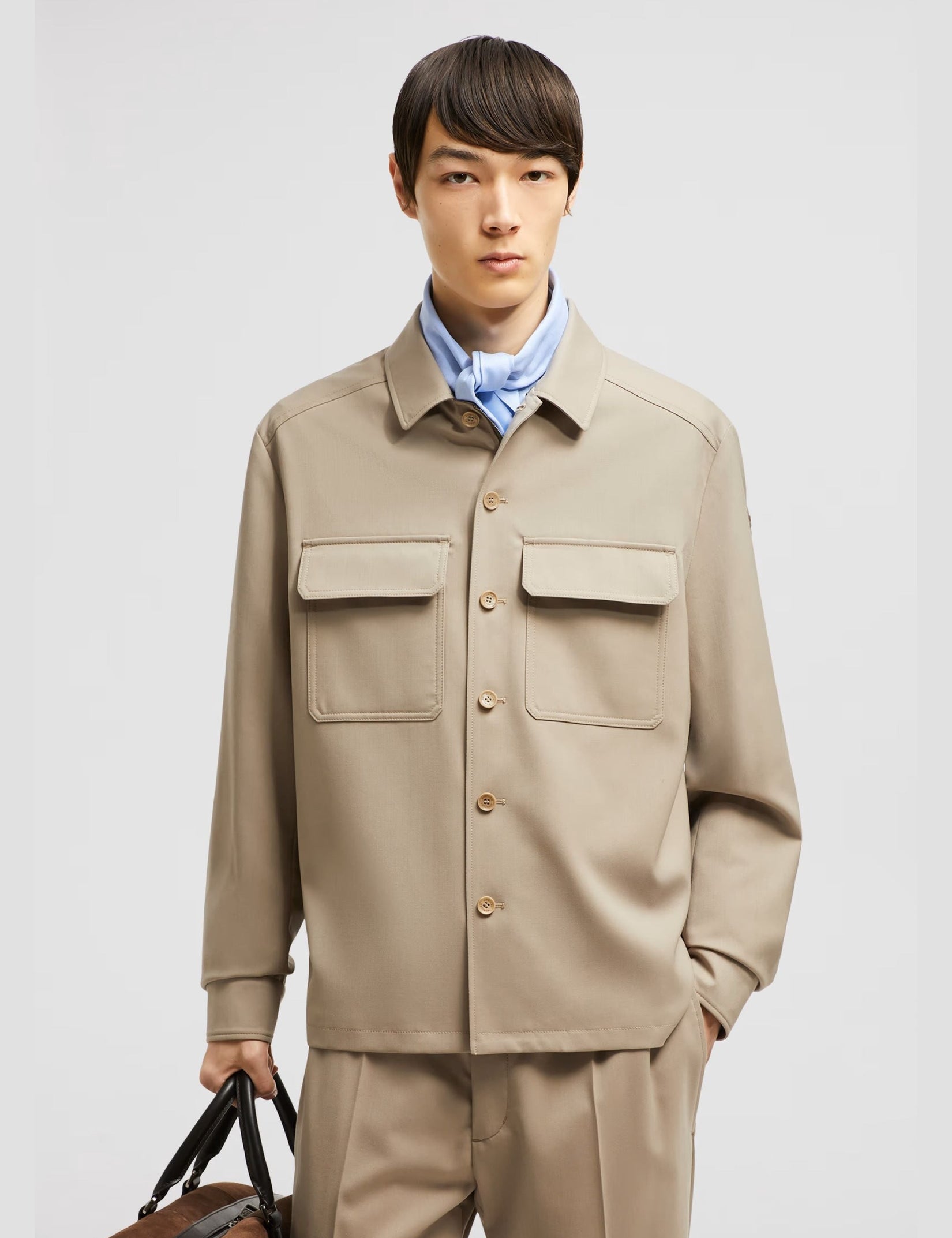 WoolGabardineLongSleeveShirtMenBeigeMoncler0.jpg