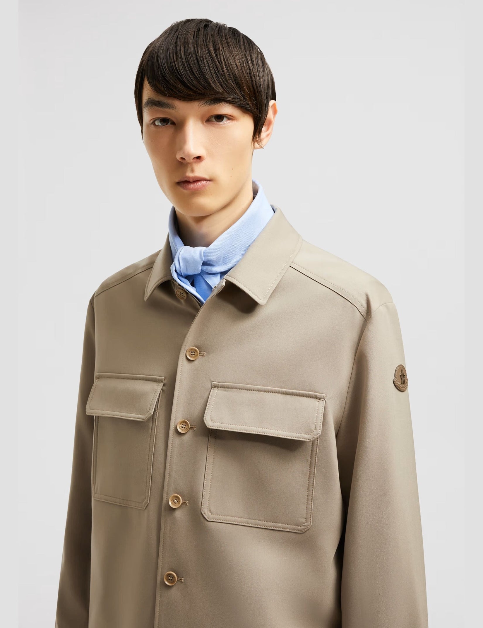 WoolGabardineLongSleeveShirtMenBeigeMoncler4.jpg