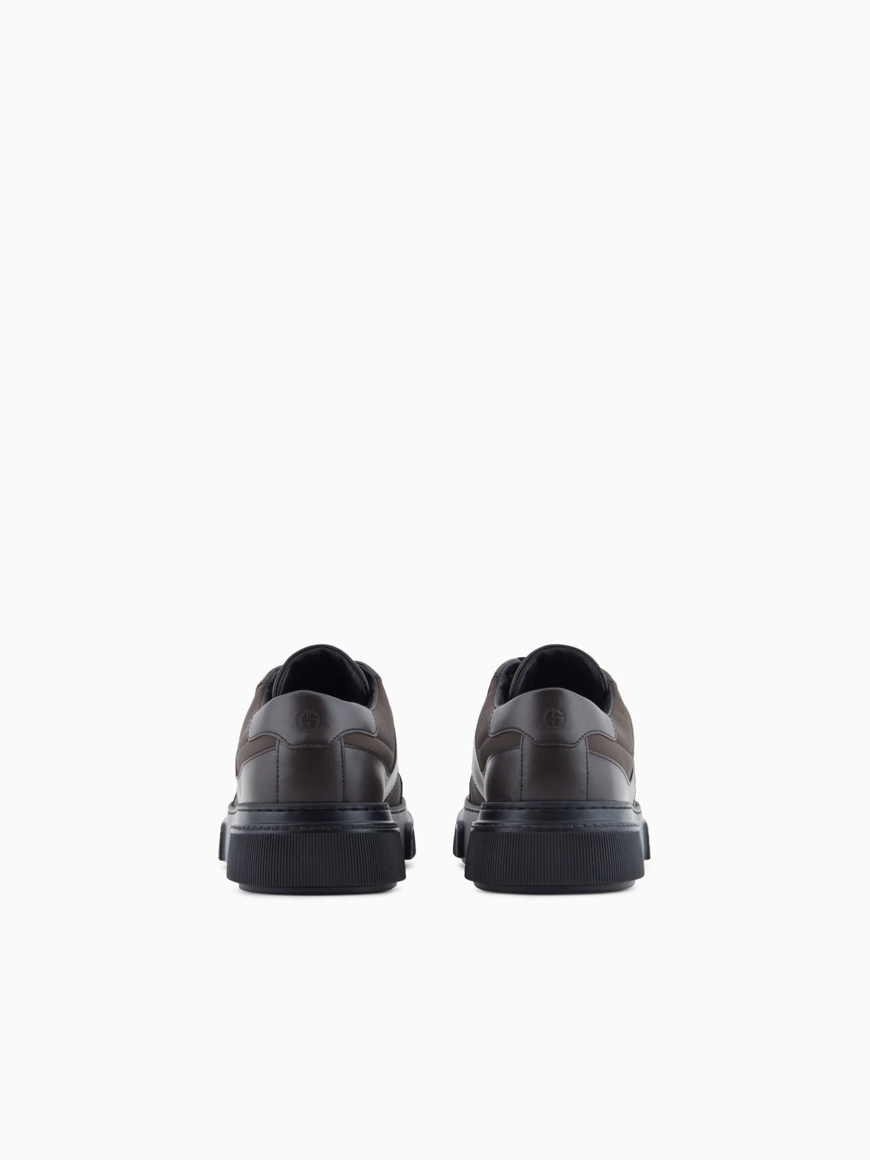 Leather and fabric sneakers