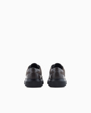 Leather and fabric sneakers