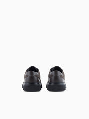 Leather and fabric sneakers
