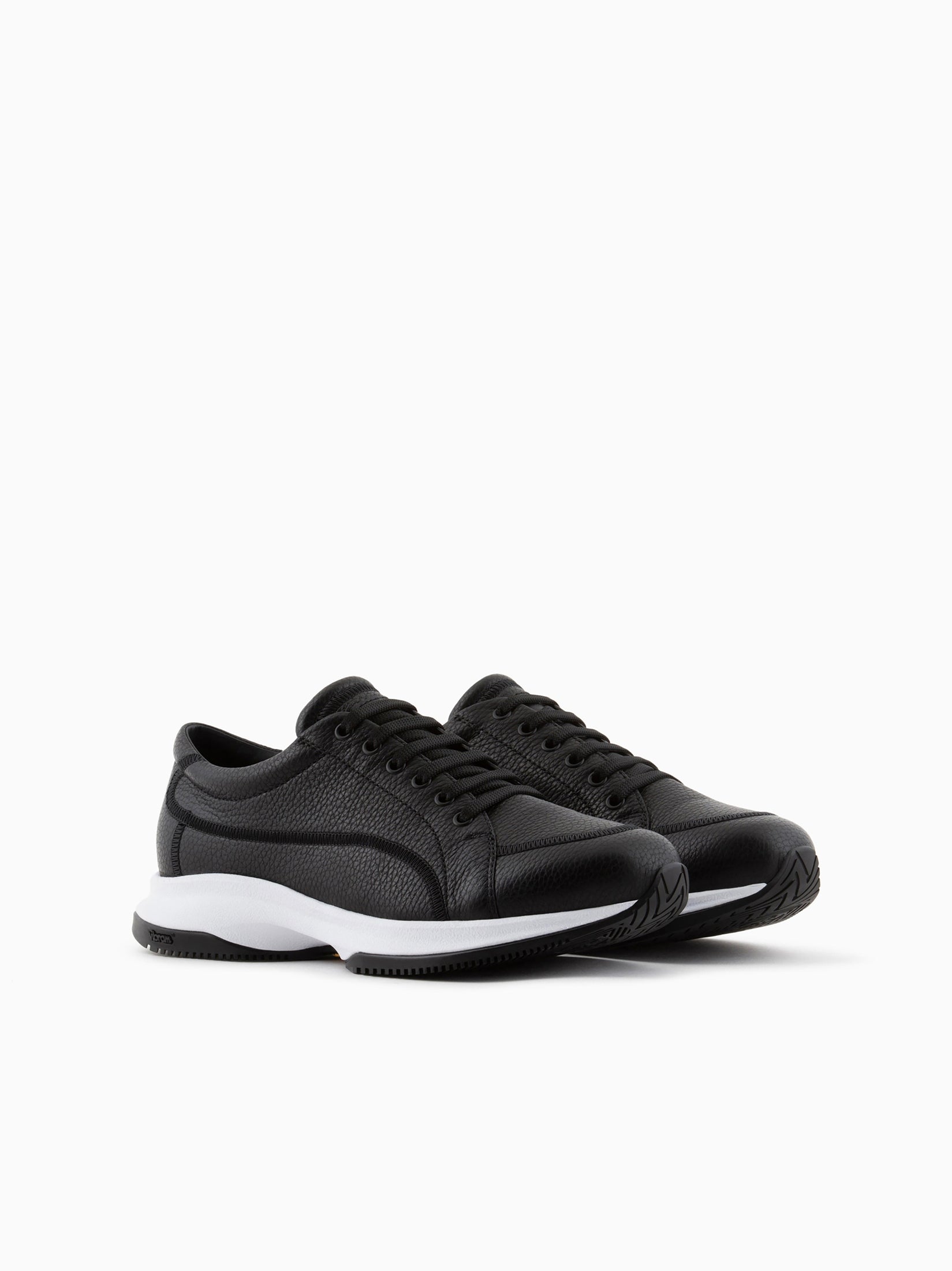 GIORGIO ARMANI  Share Deerskin and leather sneakers حذاء رياضي 