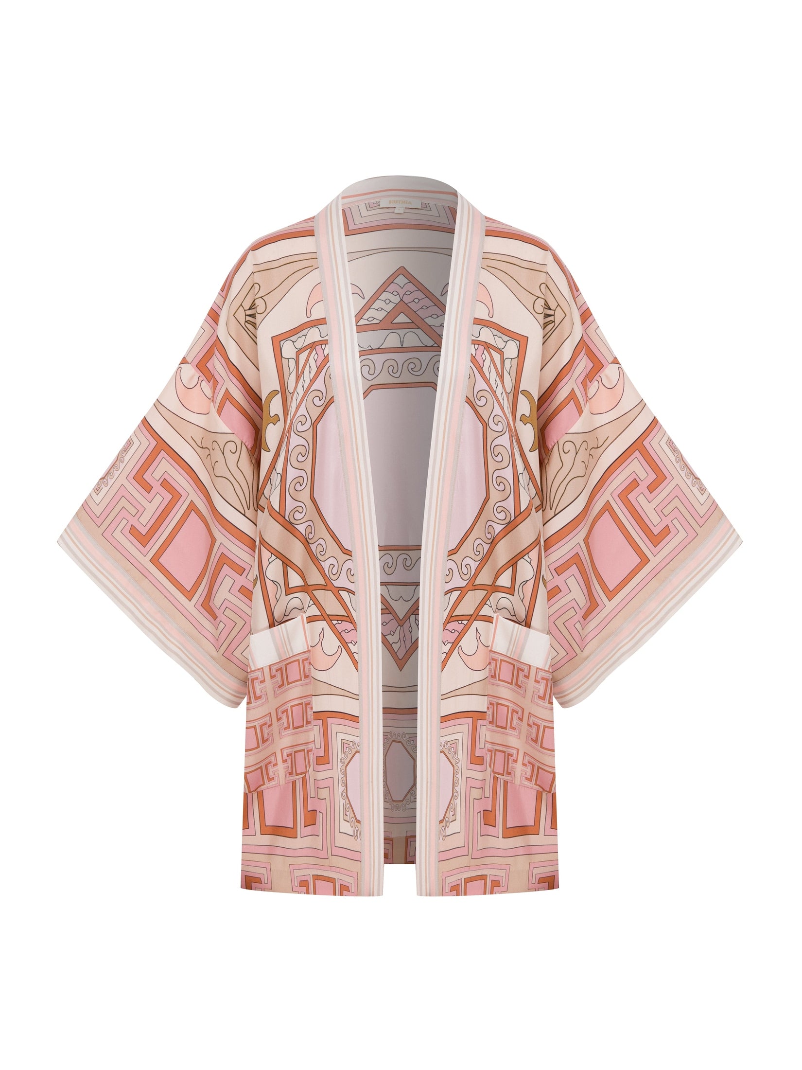 Geometric,silk zeugma printed boho home robe