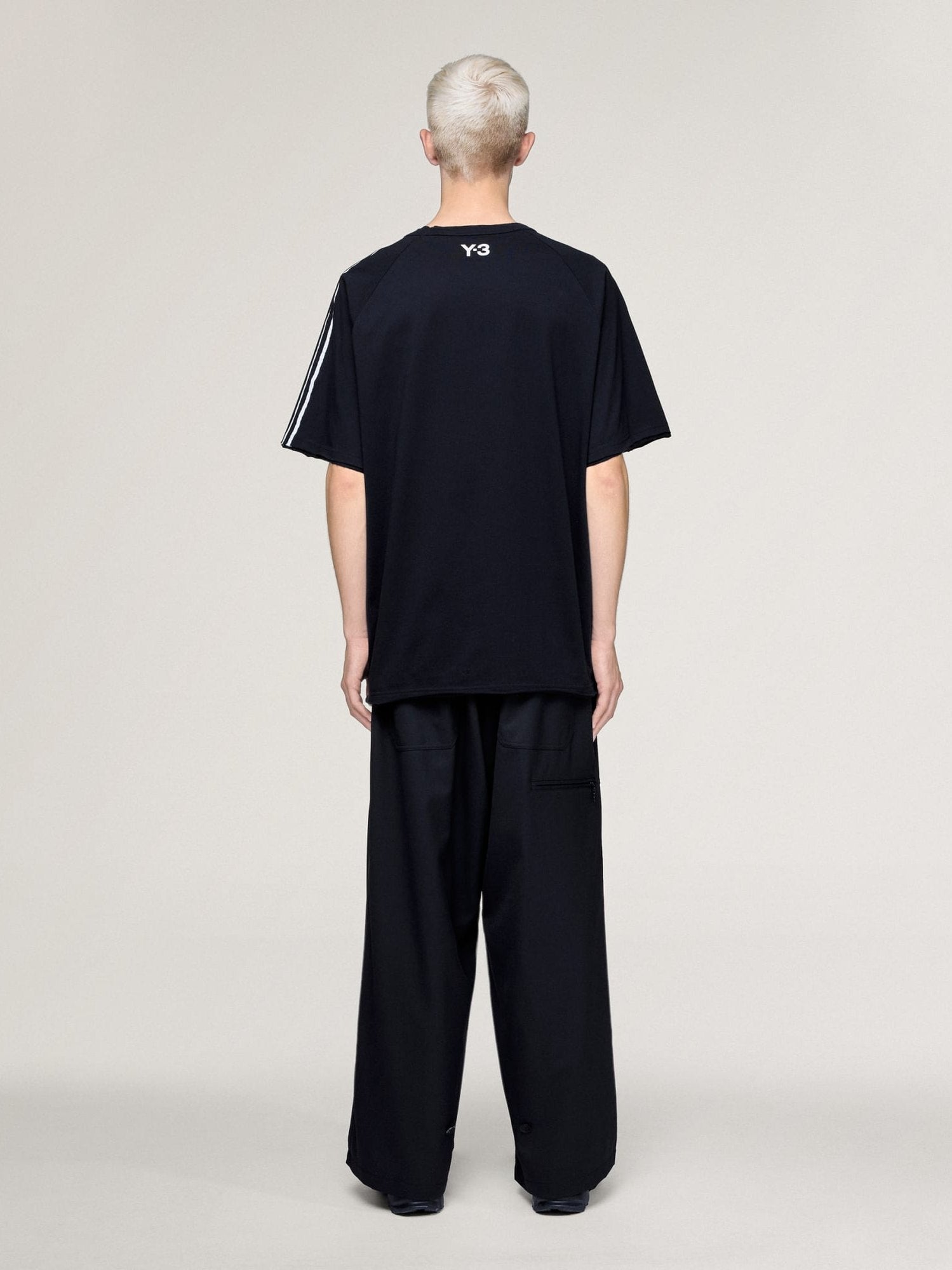 Y-3 Raw Edge 3-Stripes Short Sleeve Tee
