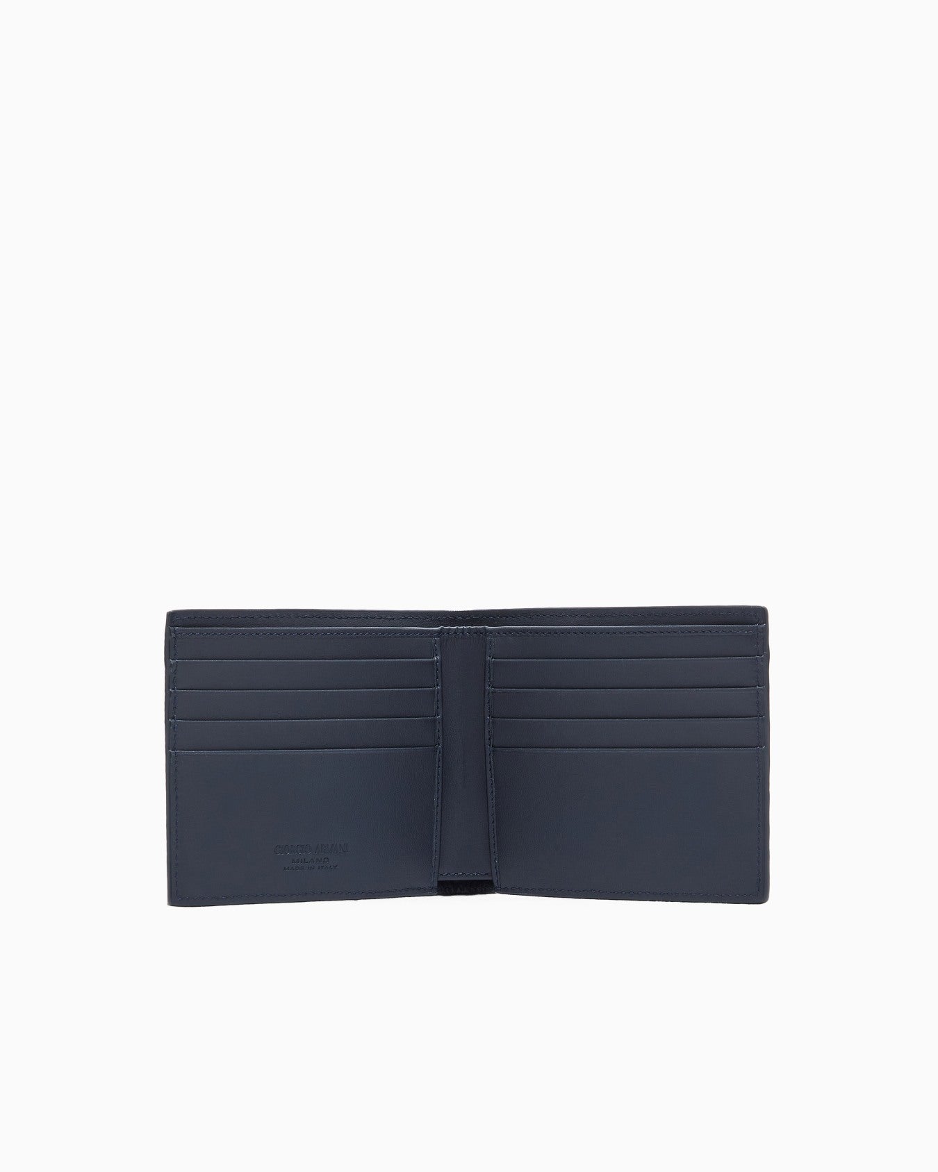 Bifold wallet in embossed leather
