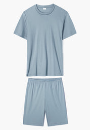 Sea Island Pyjama Short - river blue