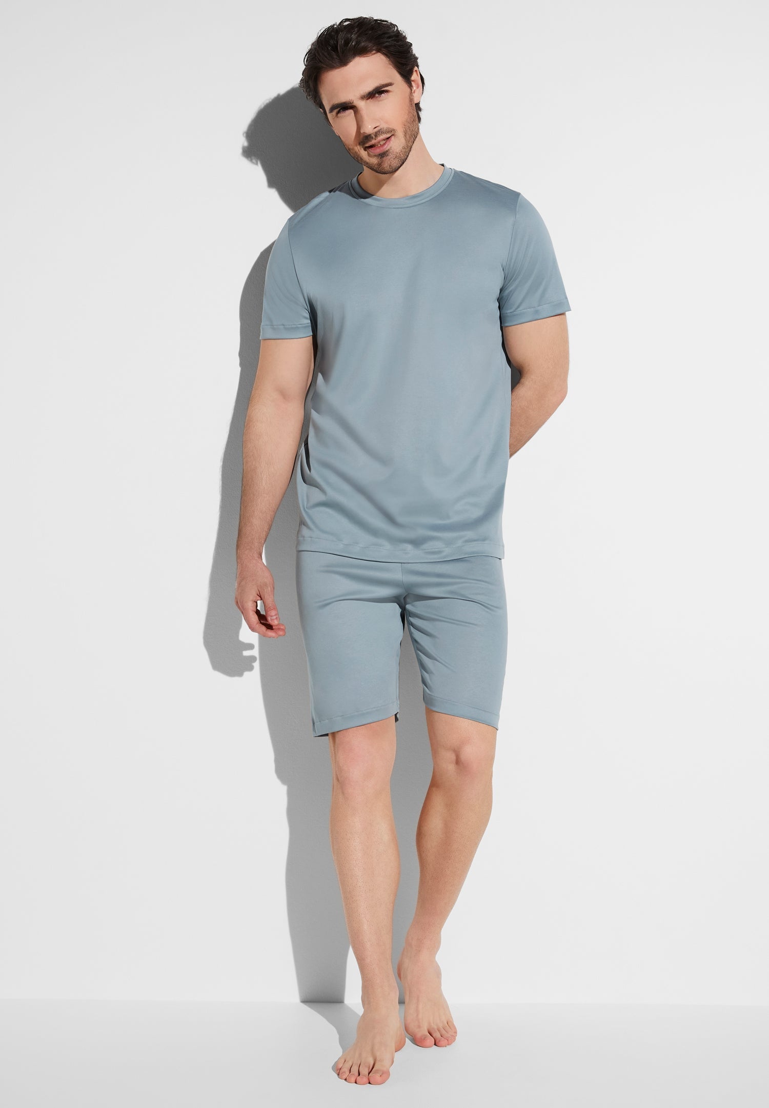 Sea Island Pyjama Short - river blue