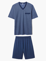 Filodiscozia pyjama short - geo ocean blue